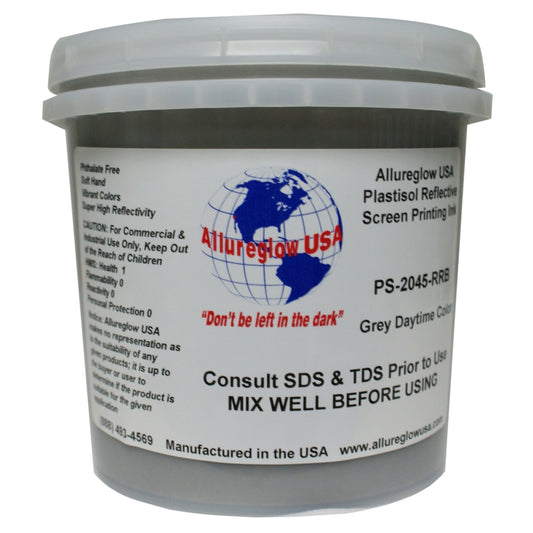 Allureglow USA Gray Plastisol Reflective Ink - Quart