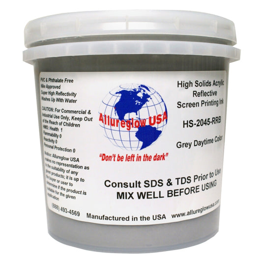 Allureglow USA Gray HSA Water Based Reflective Ink - Quart