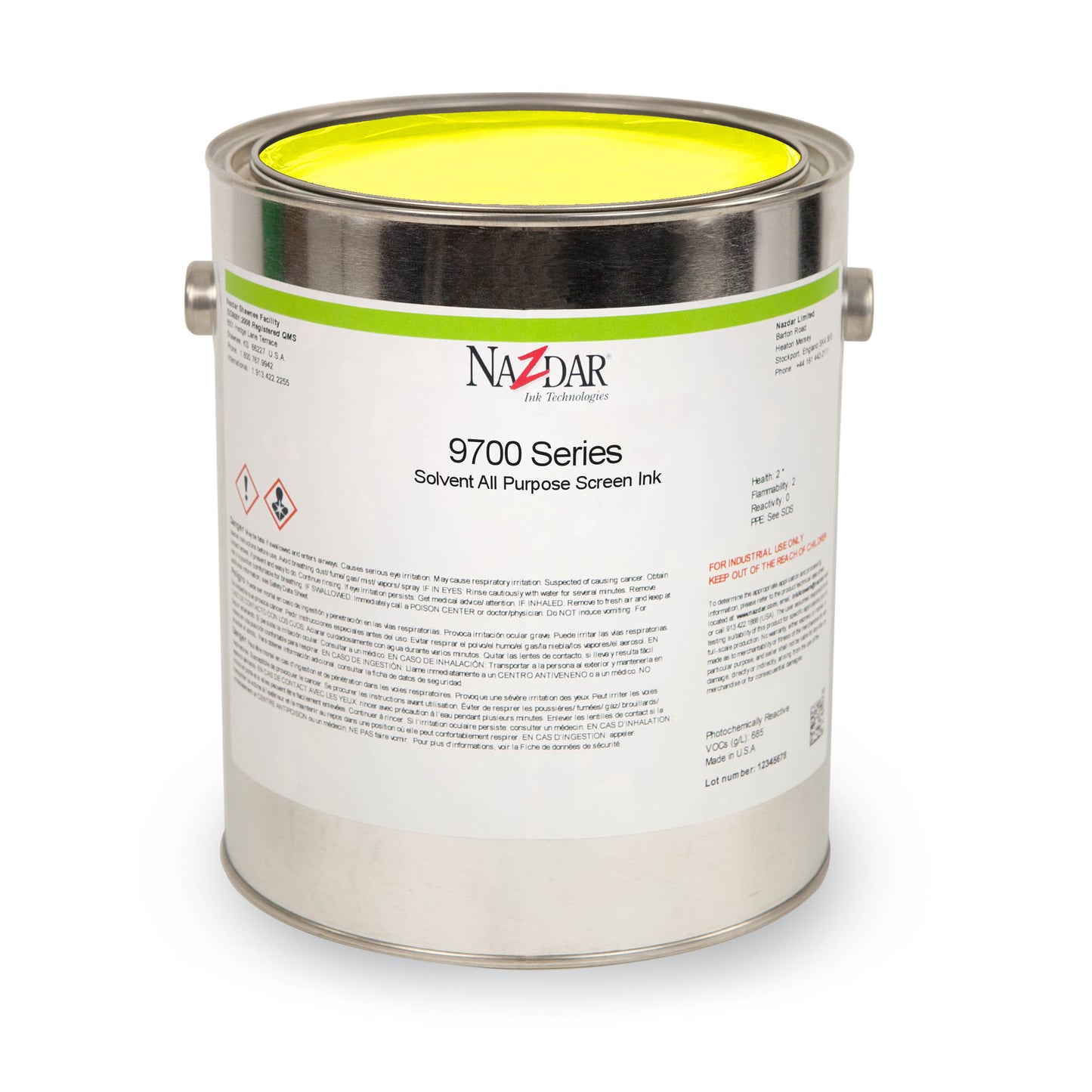 Nazdar 9700 Solvent All Purpose Screen Ink -Toner