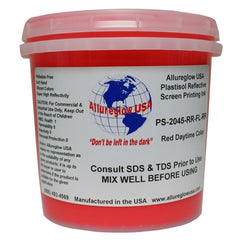 Allureglow USA Red Plastisol Reflective Ink - Quart