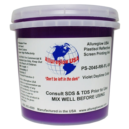 Allureglow USA Violet Plastisol Reflective Ink - Quart