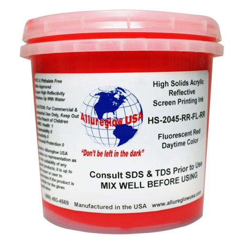 Allureglow USA Red HSA Water Based Reflective Ink - Quart
